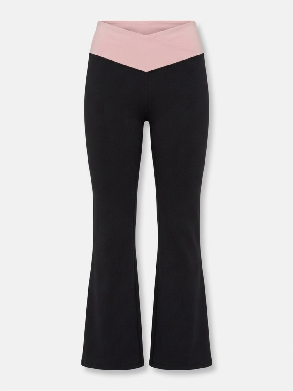 Women’s Black Flare Yoga Pants with Pink V-Waistband victoria’s Secret brand XS